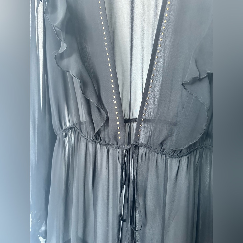 Victoria’s Secret Sheer Black Ruffle Robe - Picture 4 of 10